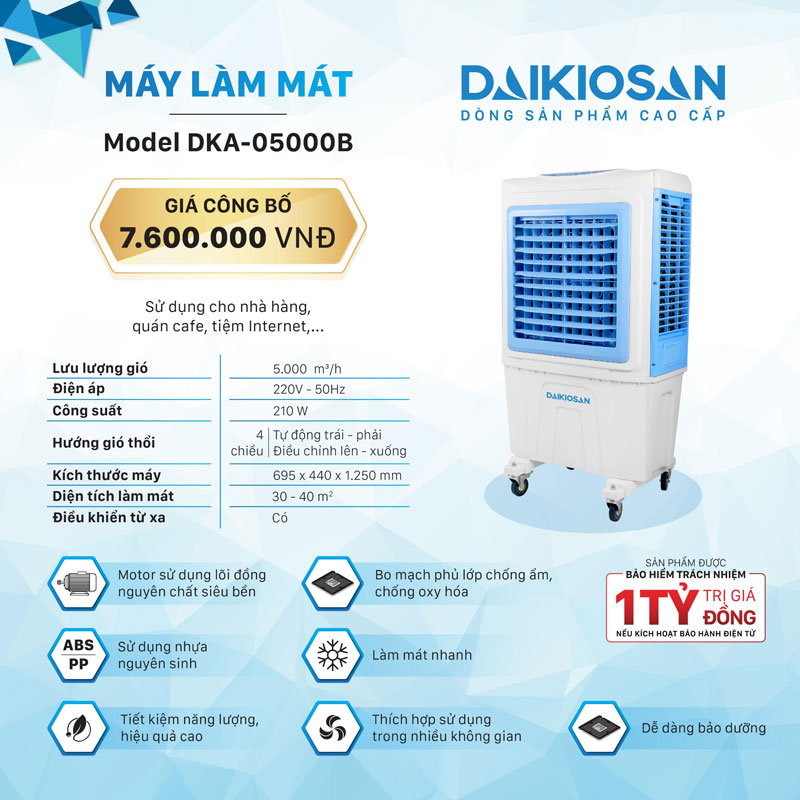 Máy làm mát không khí DaikioSan DKA-05000B