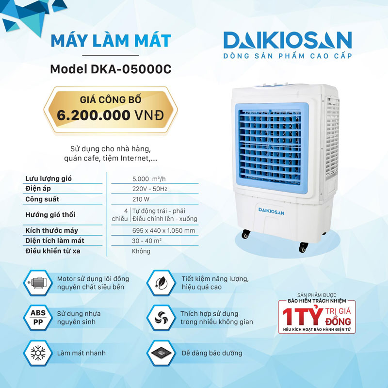 Máy làm mát không khí DaikioSan DKA-05000C