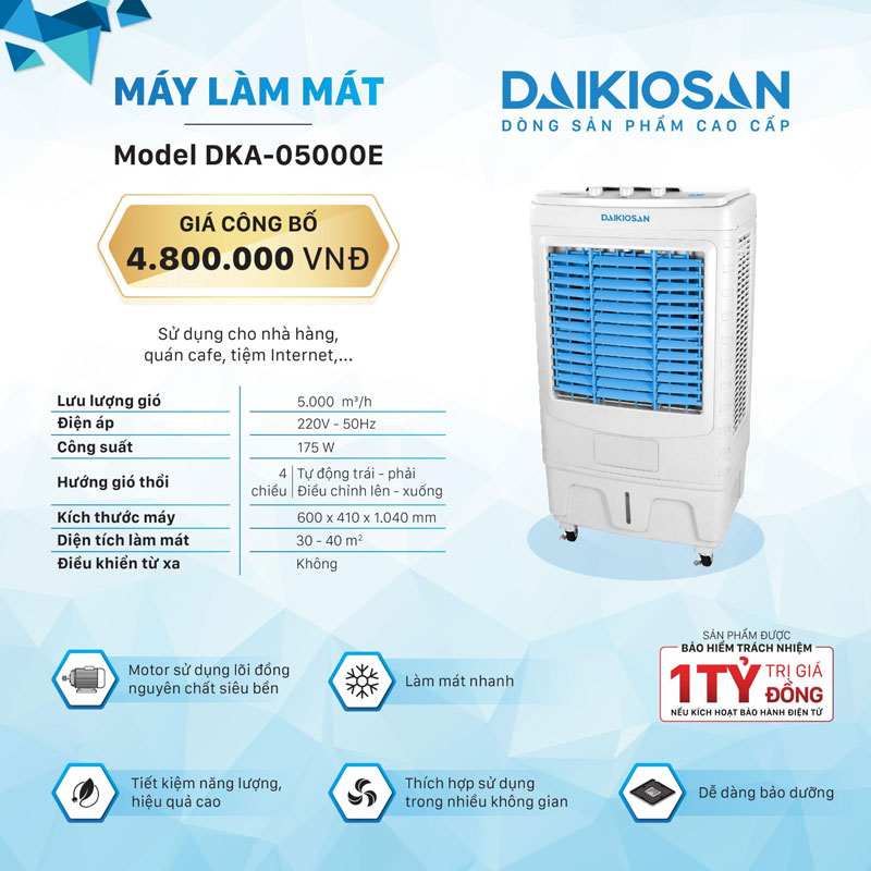 Máy làm mát không khí DaikioSan DKA-05000E