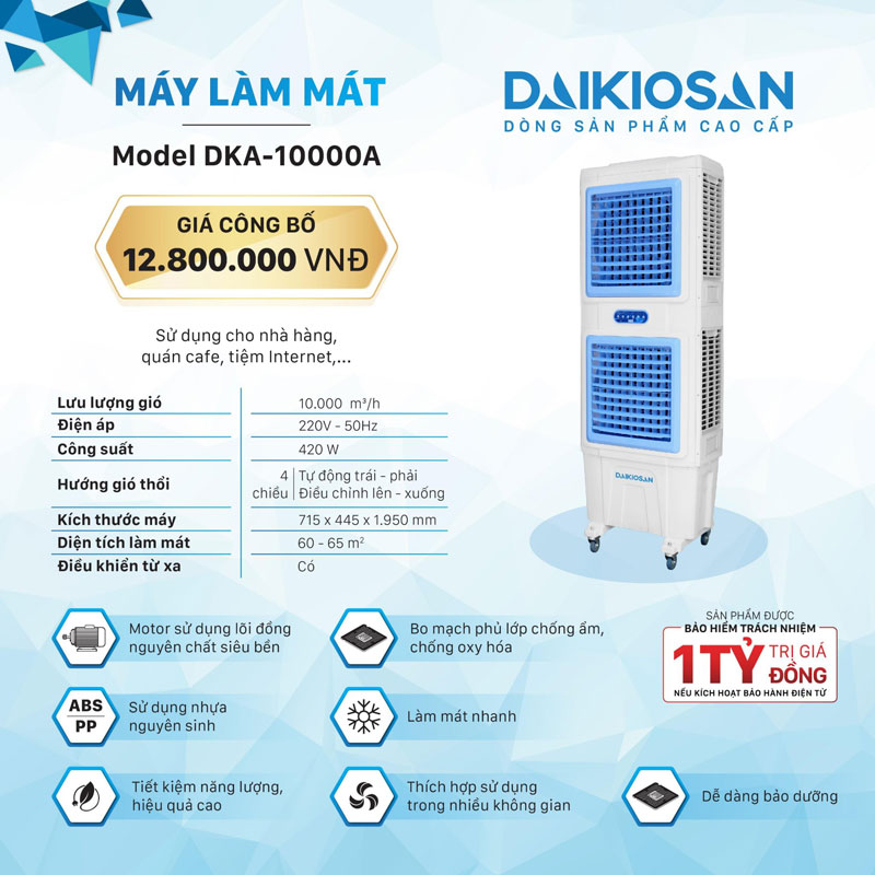 Máy làm mát không khí DaikioSan DKA-10000A
