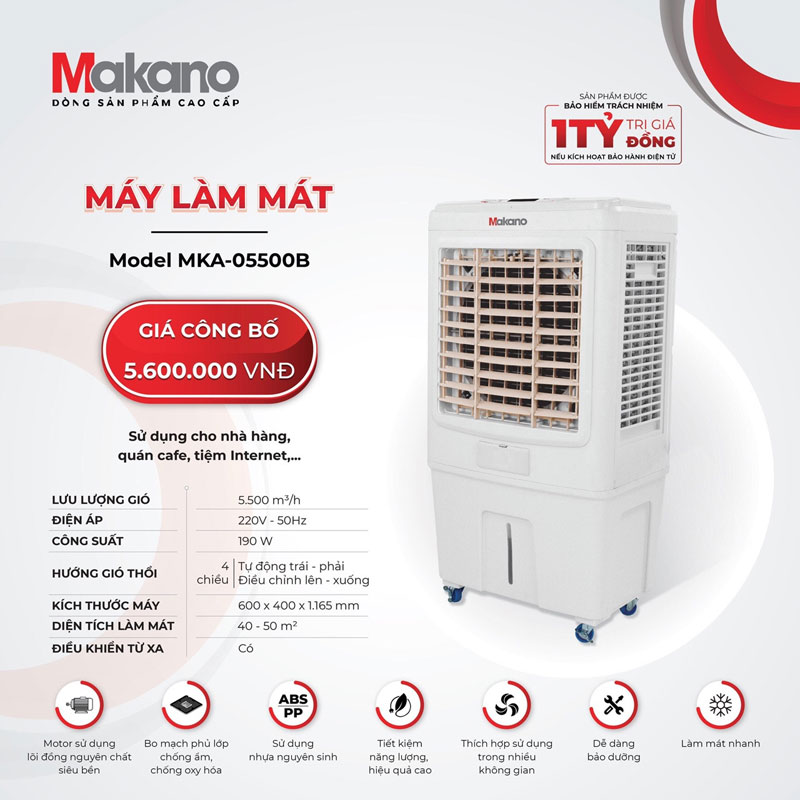 Máy làm mát không khí Makano MKA-05500B