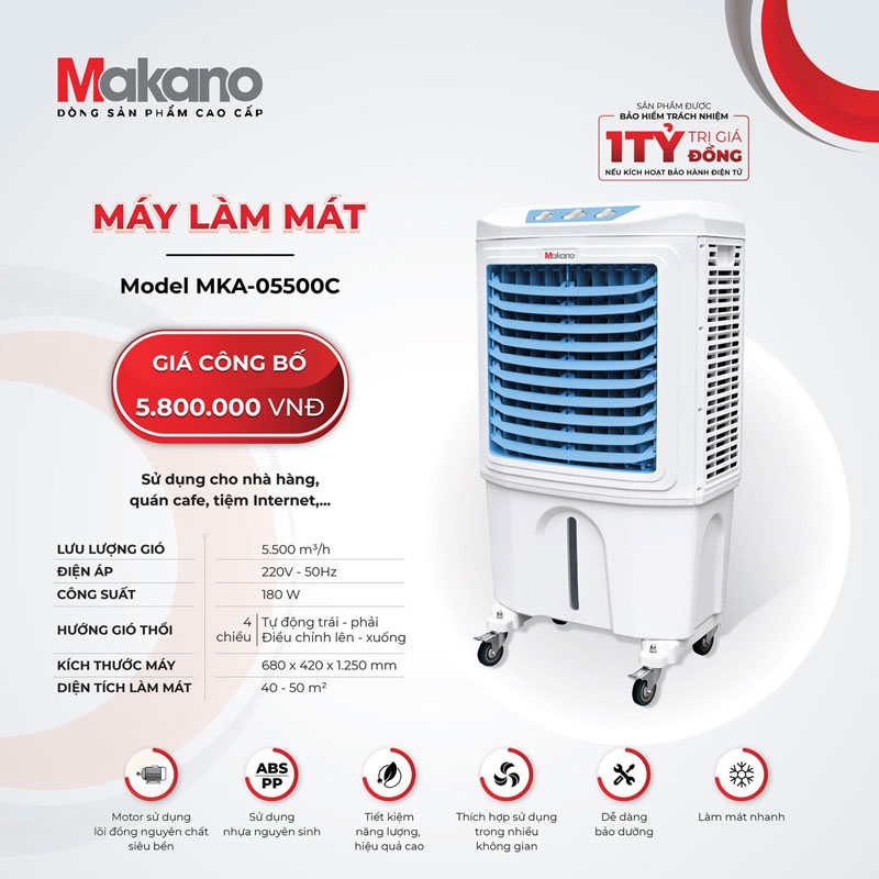 Máy làm mát không khí Makano MKA-05500C