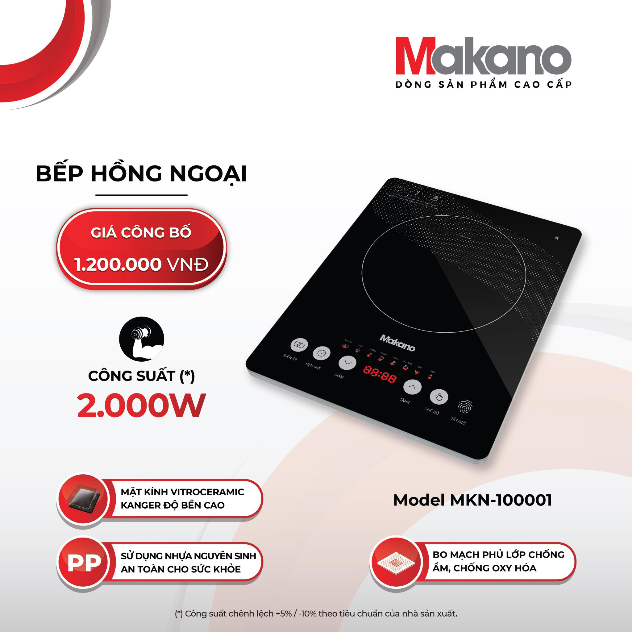 Bếp hồng ngoại Makano MKN-100001
