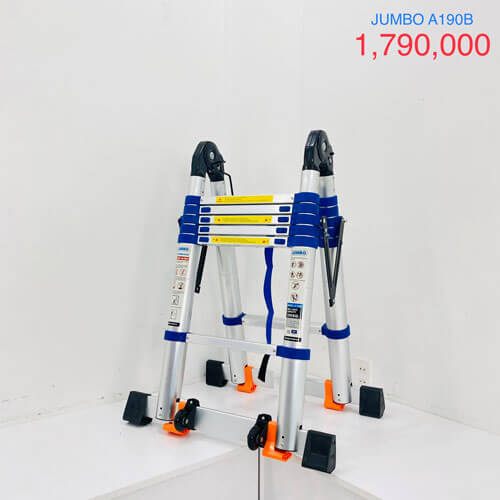 Thang nhôm rút gọn chữ A cao cấp Jumbo A190B