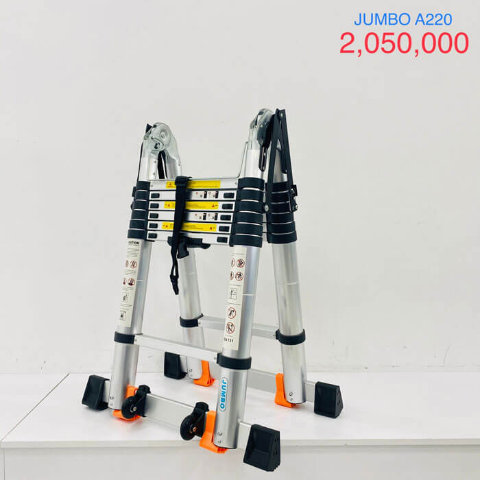 Thang nhôm rút gọn chữ A cao cấp Jumbo A190