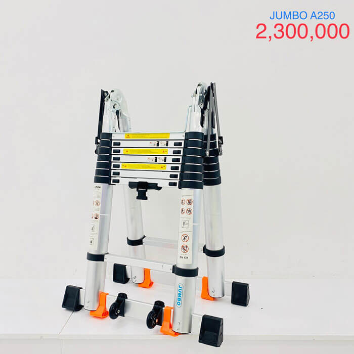Thang nhôm rút gọn chữ A cao cấp Jumbo A250
